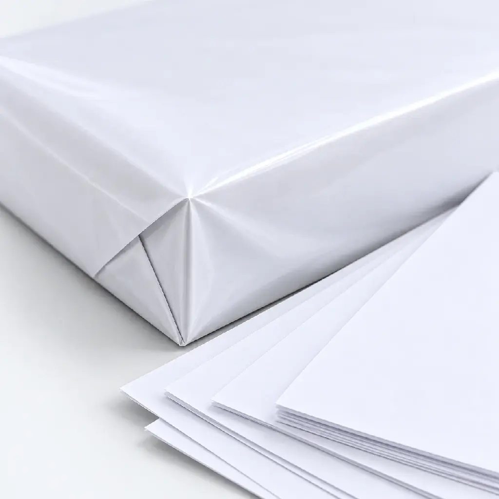 Rame de papier blanc minimaliste.webp
